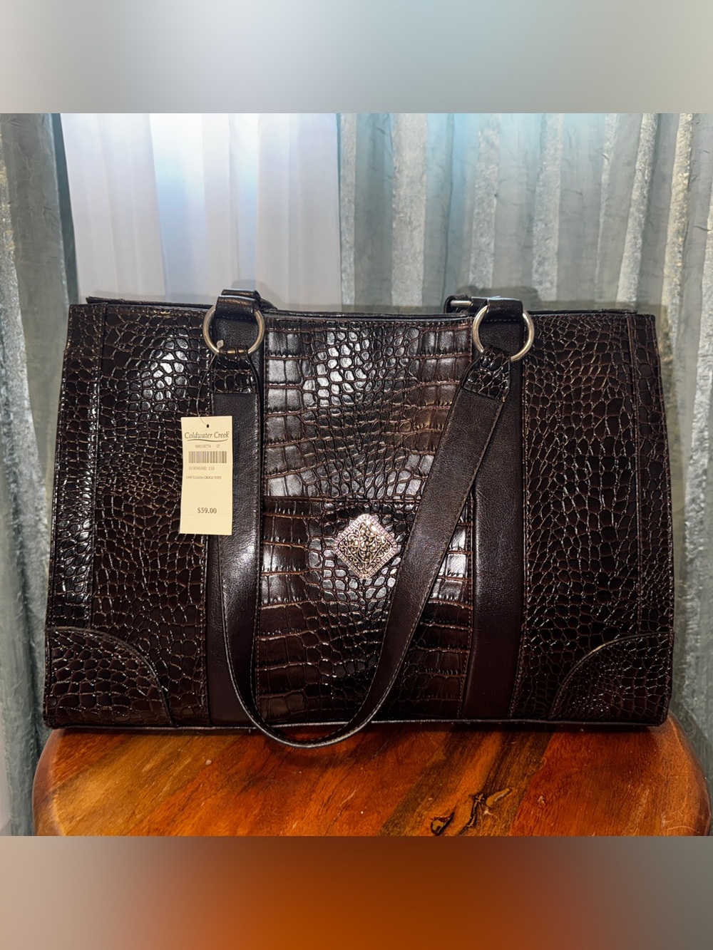 NWT Coldwater Creek Faux Leather Tote